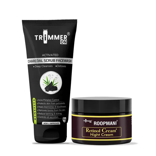 Charcoal_Face_Wash_Retinol_Night_Cream_Set_Pack_Of_2