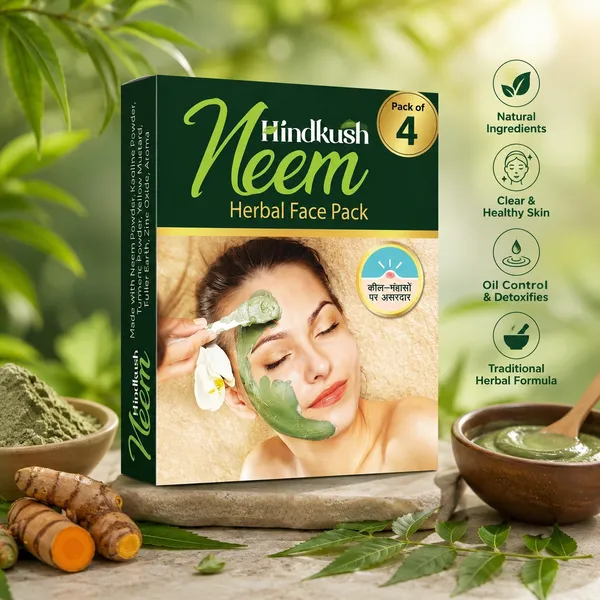 Hindkush_Neem_Herbal_Face_Pack_25Gm_X_4