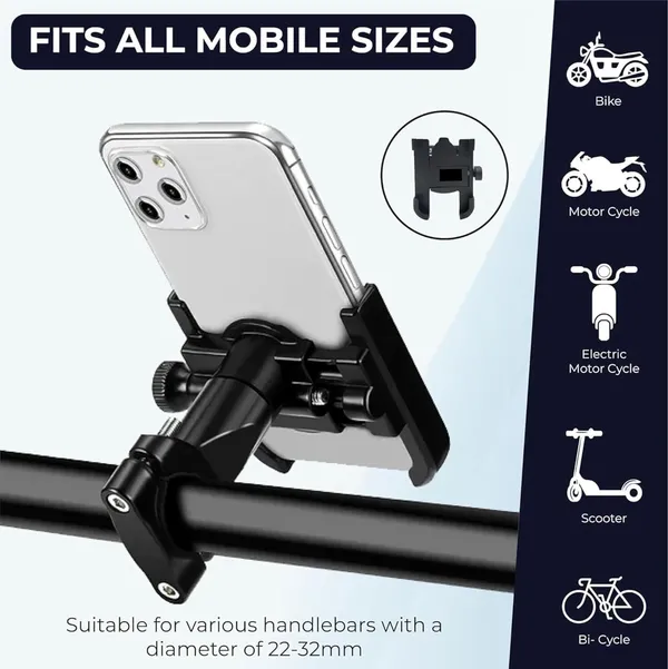 Black_Bike_Mobile_Holder_Iron_Body_For_Riders