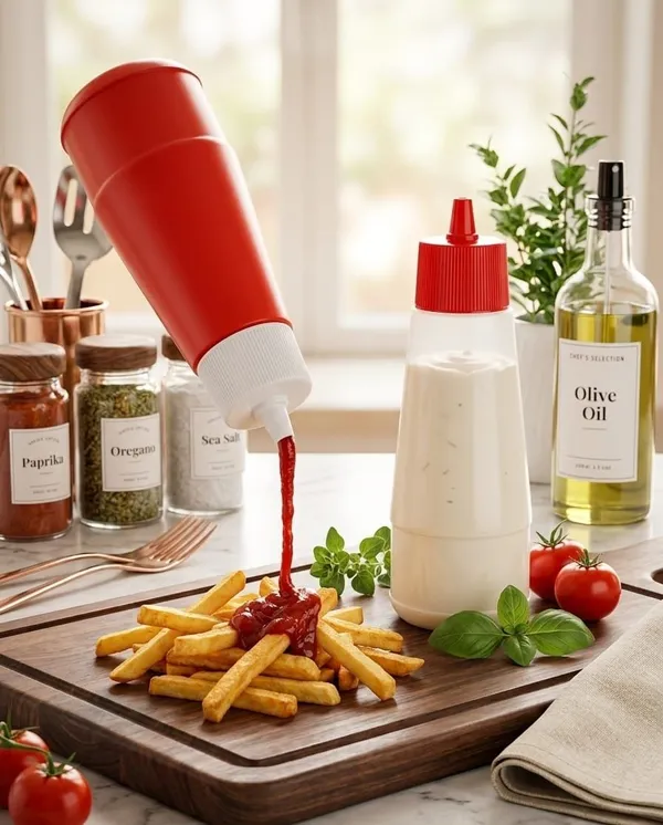 Red_And_White_Squeeze_Bottle__For_Kitchen