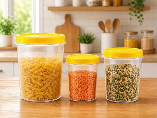 Transparent_And_Yellow_Storage_Container_Set_Food_Grade_Pet_For_Kitchen