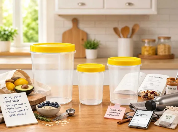 Transparent_And_Yellow_Storage_Container_Set_Food_Grade_Pet_For_Kitchen