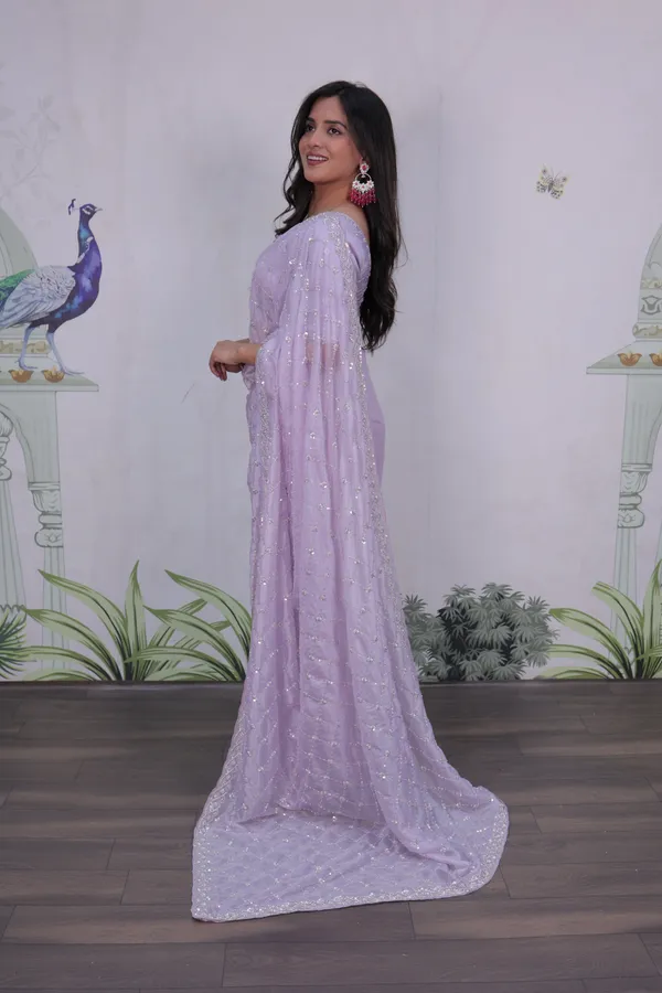 Lavender_Crystal_Fabric_Embroidered_Beaded_Saree_For_Women