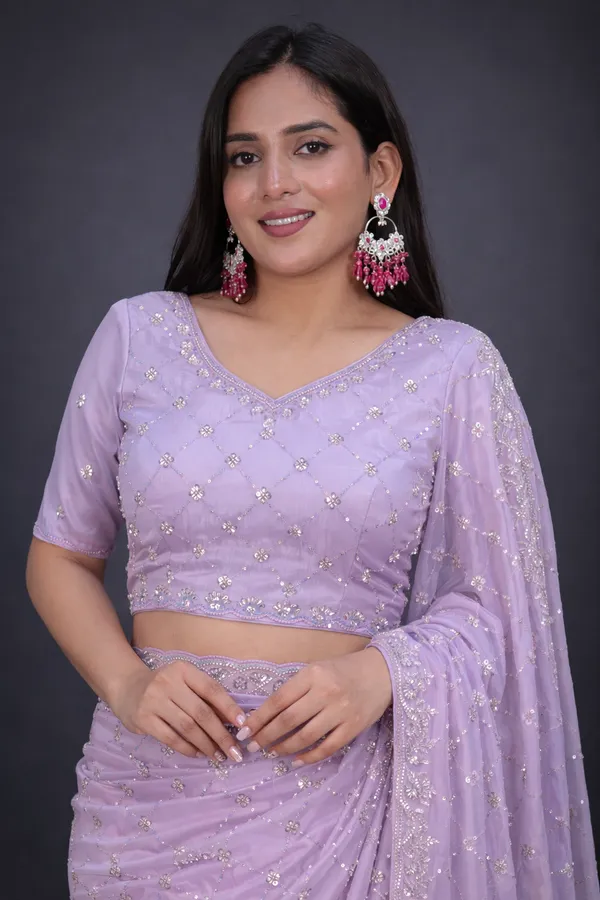 Lavender_Crystal_Fabric_Embroidered_Beaded_Saree_For_Women