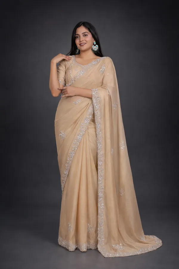 Beige_Mosk_Silk_Beads_Embellished_Saree_For_Women