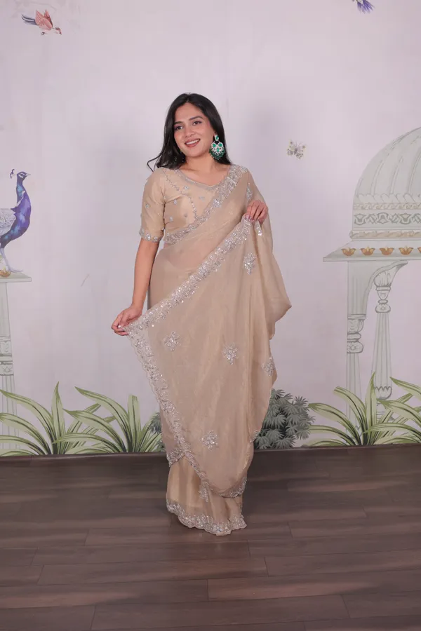 Beige_Mosk_Silk_Beads_Embellished_Saree_For_Women