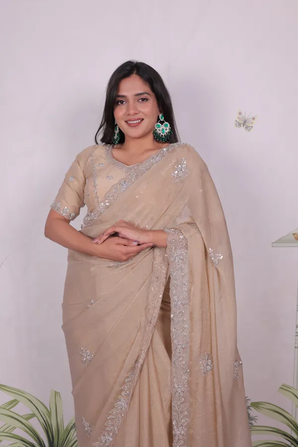 Beige_Mosk_Silk_Beads_Embellished_Saree_For_Women