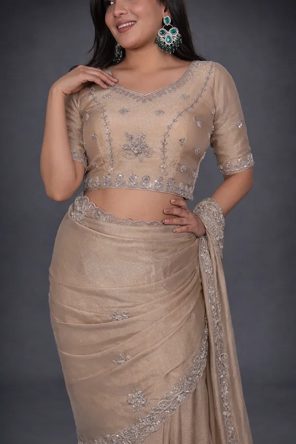 Beige_Mosk_Silk_Beads_Embellished_Saree_For_Women