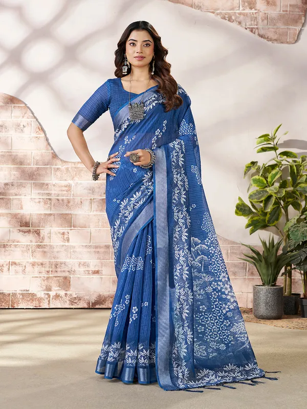 Premium_Blue_Designer_Digital_Print_Saree_Default_Title