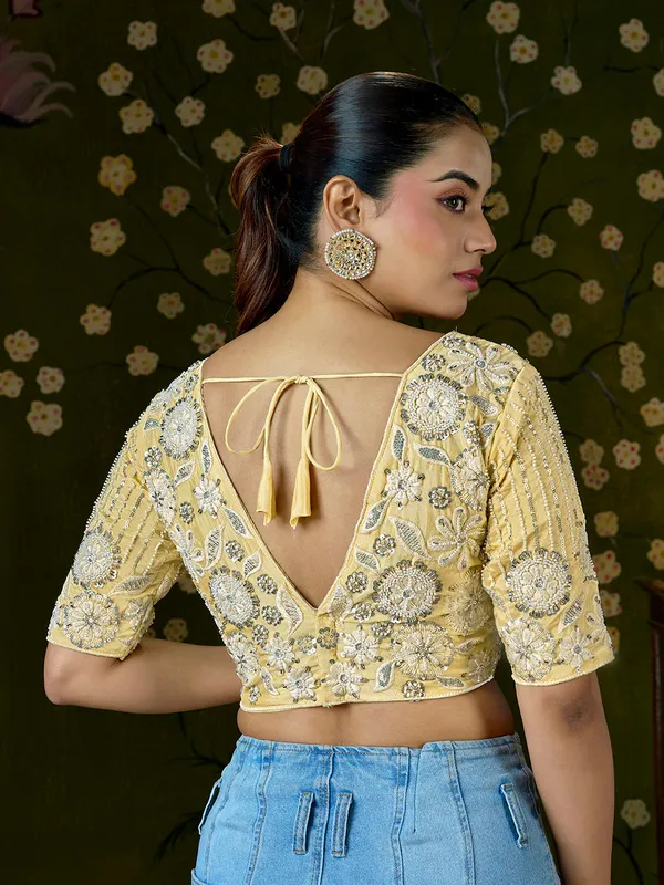 Yellow_Blueberry_Fabric_Embroidered_Beaded_Bridal_Blouse_For_Women
