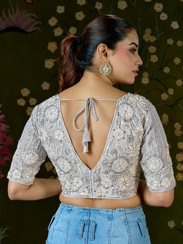 Light_Grey_Blueberry_Fabric_Embroidered_Beaded_Blouse_For_Women