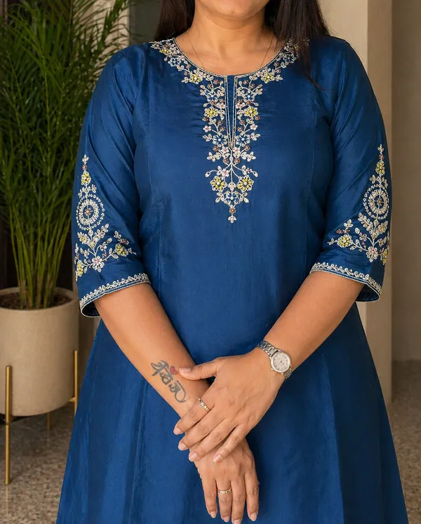 Peach_Embroidered_Khatli_Work_Kurta_Palazzo_Set_For_Women