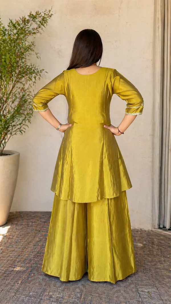 Lemon_Caramel_Fabric_Embroidered_Khatli_Work_Palazzo_Set_For_Women