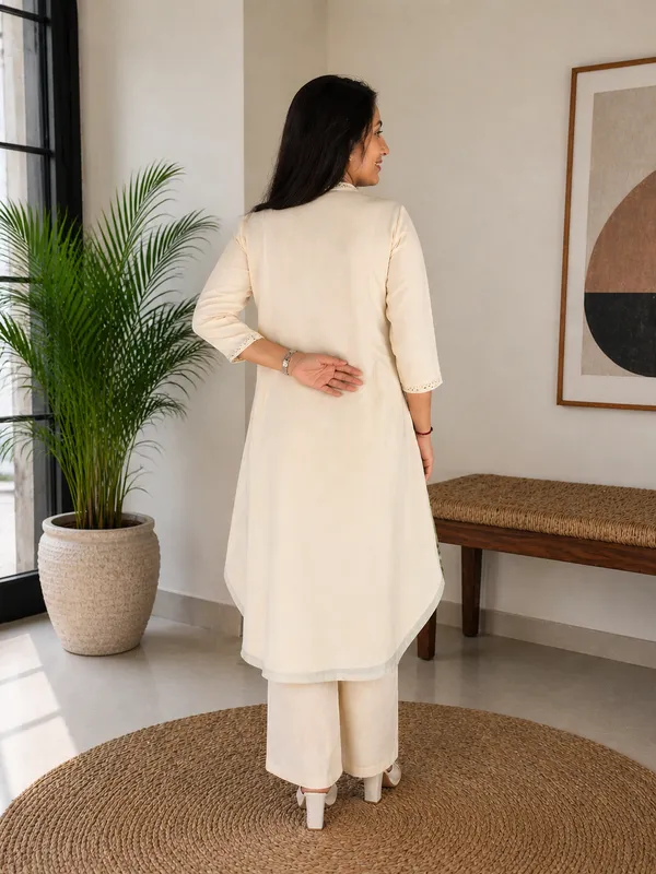 Beige_Linen_Cotton_A-Line_Kurta_For_Women