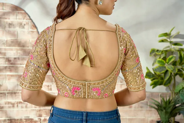 Olive_Gold_Embroidered_Mirror_Work_Bridal_Blouse_For_Women
