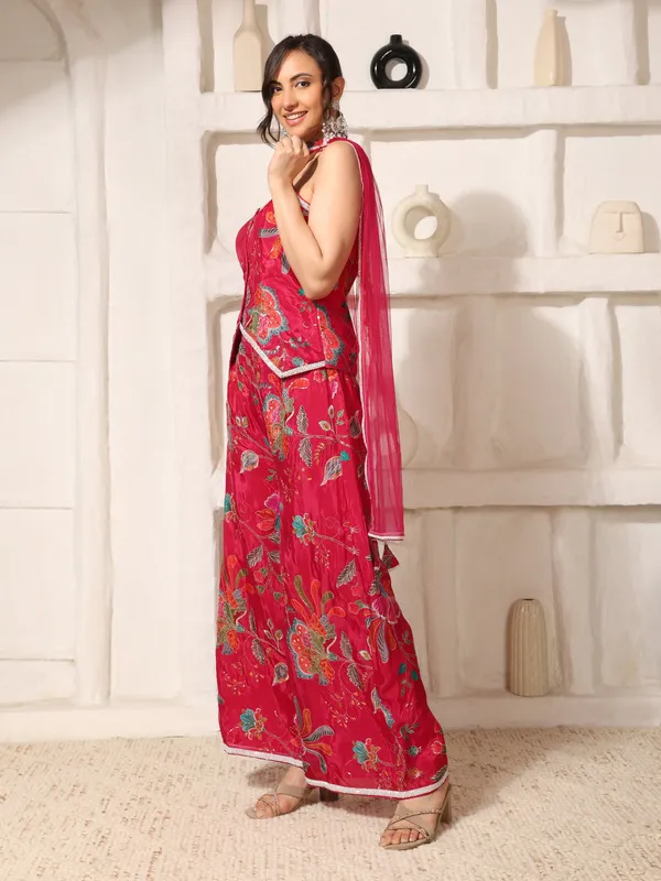 Rani_Pink_Floral_Embroidered_Indo_Western_Co-Ord_Set_For_Women