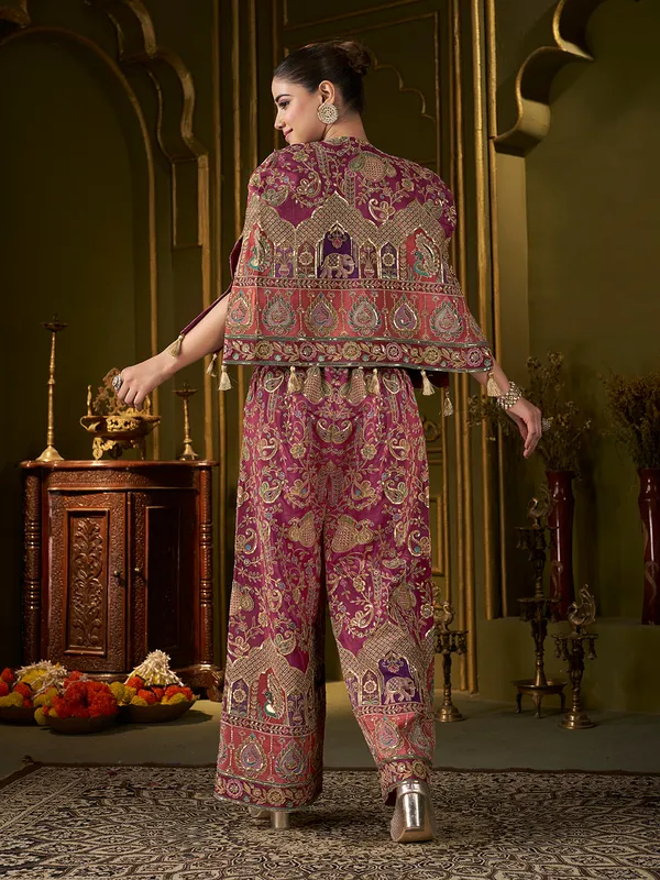 Wine_Paisley_Embroidered_Position_Print_Co-Ord_Set_For_Women
