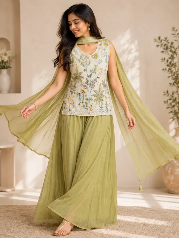 Sage_Green_Cotton_Embroidered_Indo-Western_Palazzo_Set_For_Women