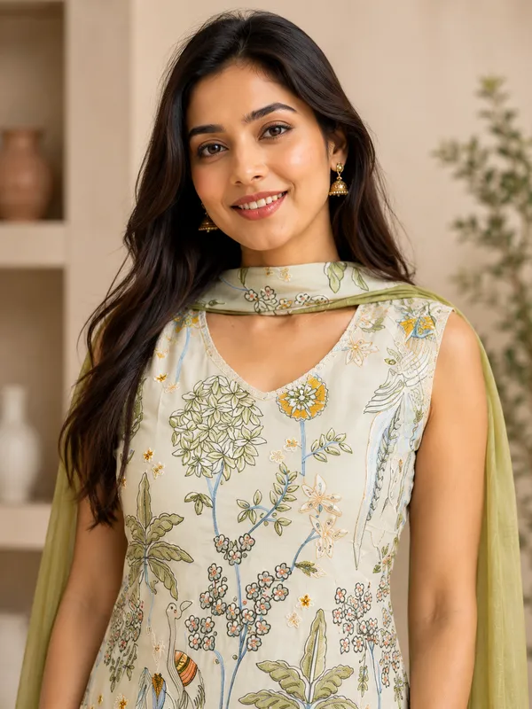 Sage_Green_Cotton_Embroidered_Indo-Western_Palazzo_Set_For_Women
