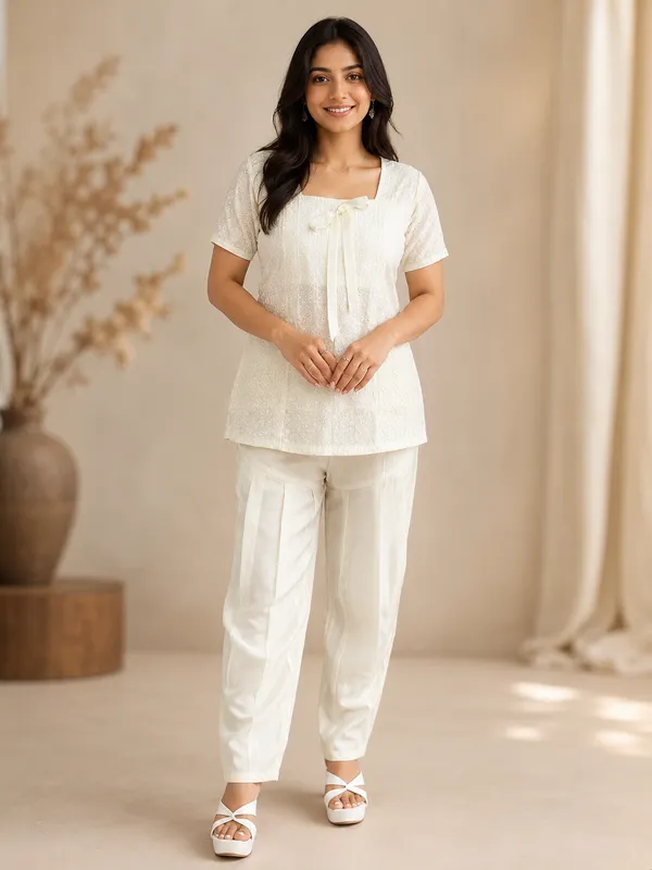 White_Cotton_Embroidered_Peplum_Co-Ord_Set_For_Women
