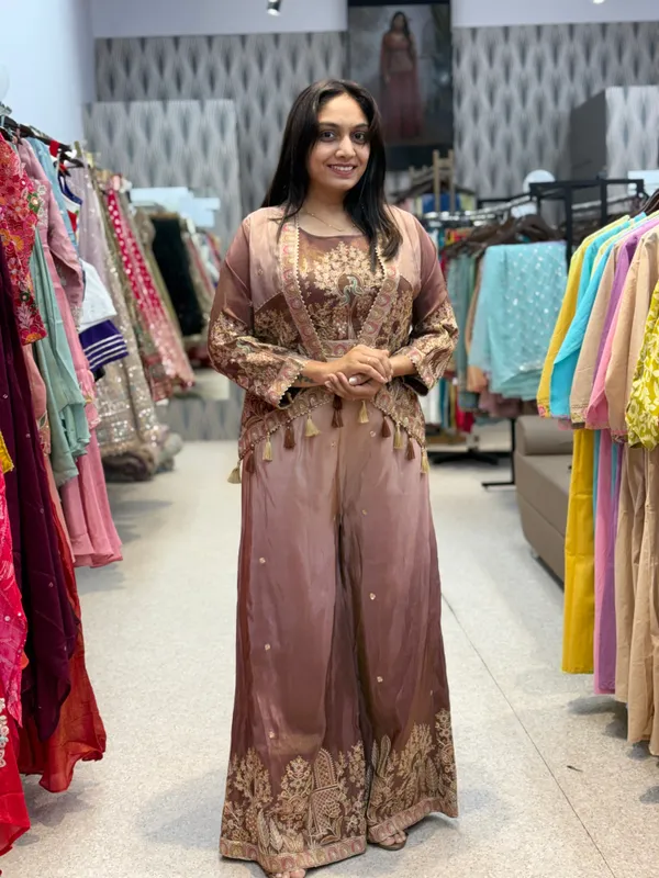 Brown_Embroidered_Flared_Palazzo_Suit_For_Women