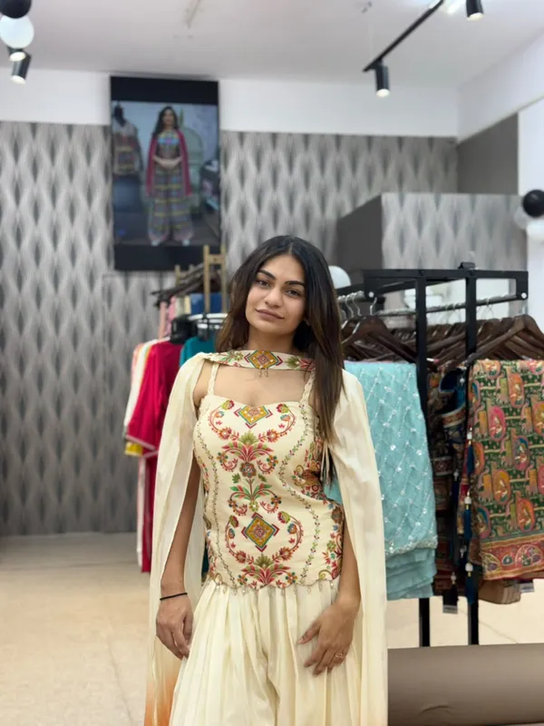Ivory_Embroidered_Floral_Indo_Western_Set_With_Dupatta_For_Women