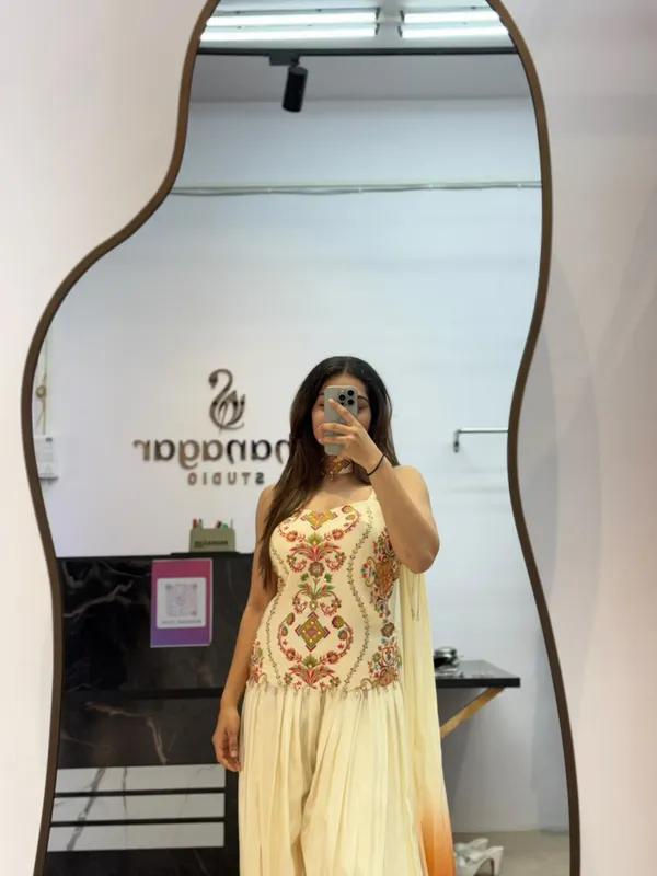 Ivory_Embroidered_Floral_Indo_Western_Set_With_Dupatta_For_Women