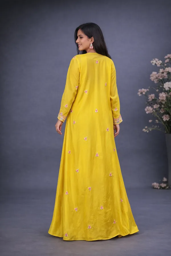 Mustard_Floral_Printed_Embroidered_Indo_Western_Co-Ord_Set_For_Women
