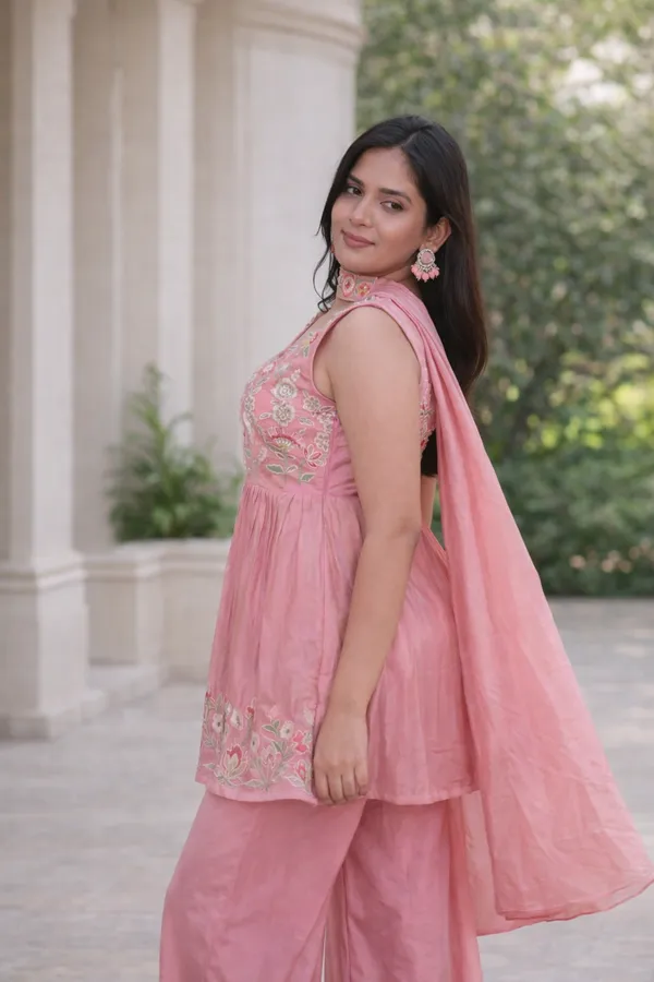Pink_Embroidered_Sharara_Set_For_Women