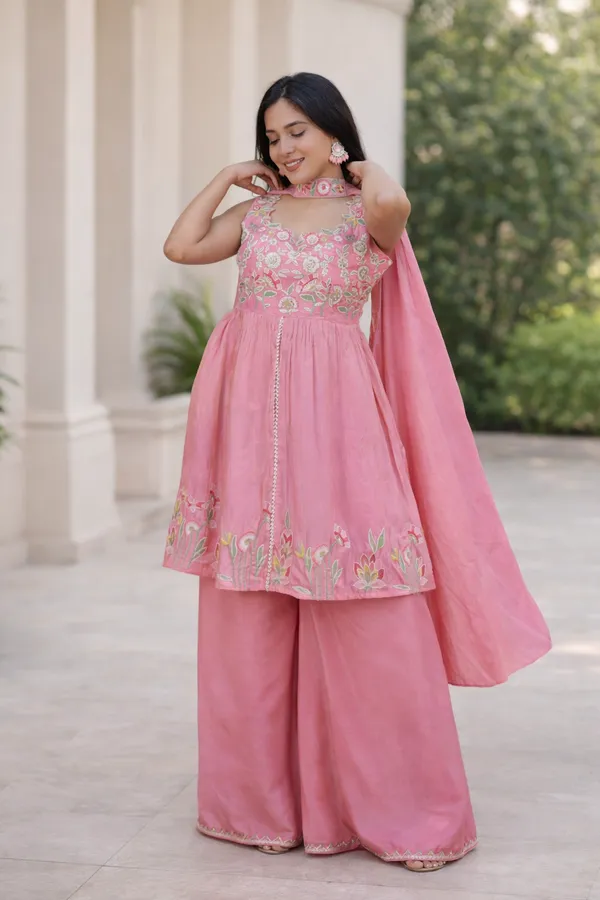 Pink_Embroidered_Sharara_Set_For_Women