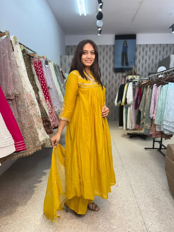 Mustard_Yellow_Cotton_Embroidered_Kurta_Palazzo_Set_For_Women