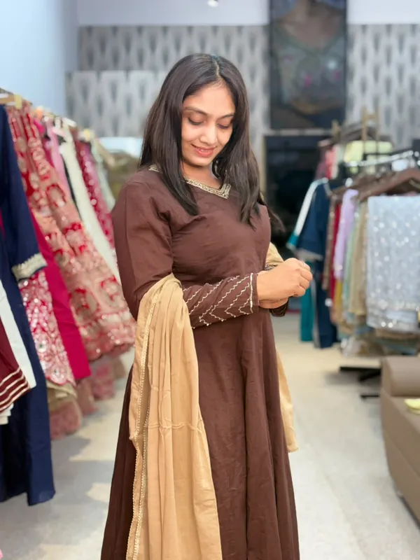 Brown_Cotton_Embroidered_Kurta_Palazzo_Set_For_Women