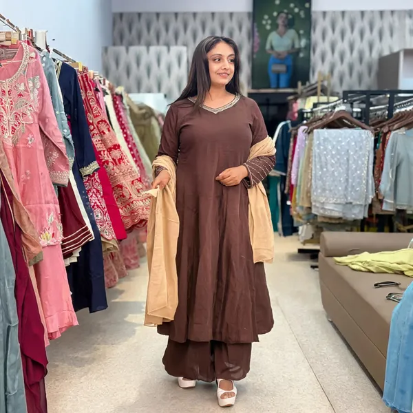 Brown_Cotton_Embroidered_Kurta_Palazzo_Set_For_Women
