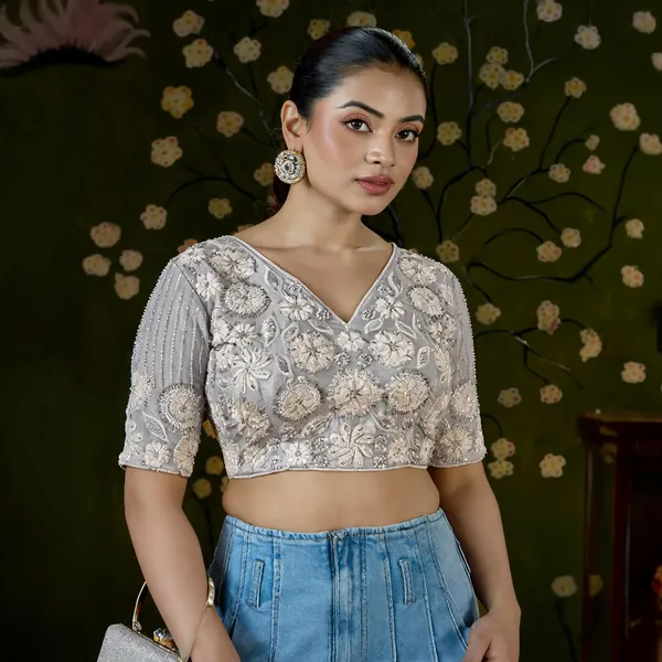 Light_Grey_Blueberry_Fabric_Embroidered_Beaded_Blouse_For_Women