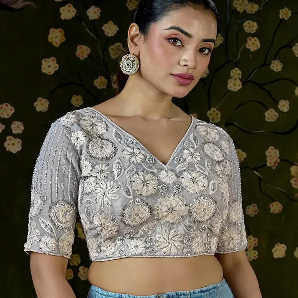 Light_Grey_Blueberry_Fabric_Embroidered_Beaded_Blouse_For_Women