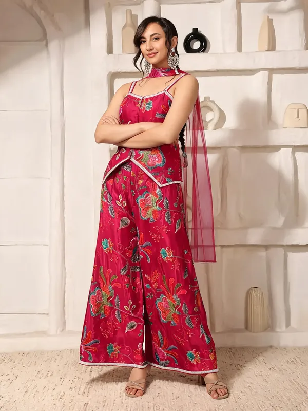 Rani_Pink_Floral_Embroidered_Indo_Western_Co-Ord_Set_For_Women