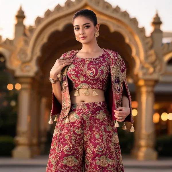 Wine_Paisley_Embroidered_Position_Print_Co-Ord_Set_For_Women
