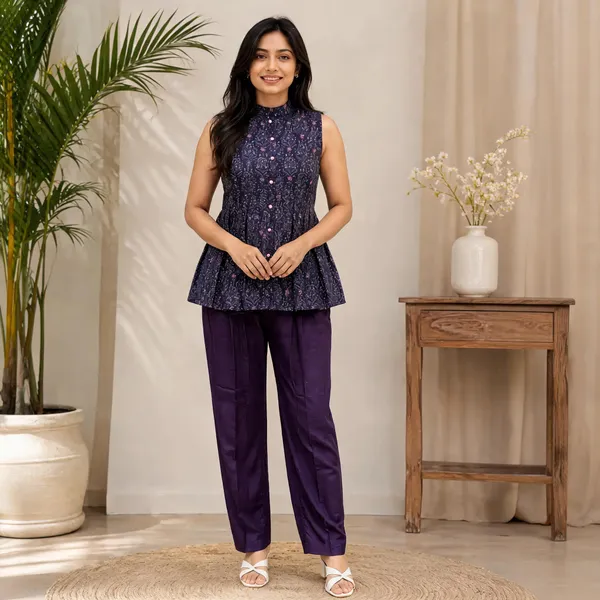 Midnight_Purple_Cotton_Embroidered_Peplum_Co-Ord_Set_For_Women