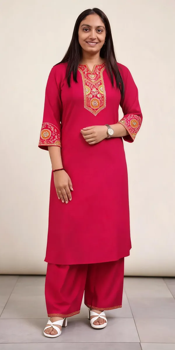 Rani_Pink_Roman_Silk_Embroidered_Kurta_Palazzo_Set_For_Women