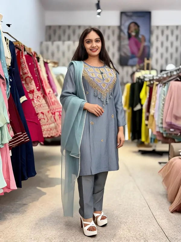 Grey_Blue_Cotton_Embroidered_Suit_Set_With_Dupatta_For_Women