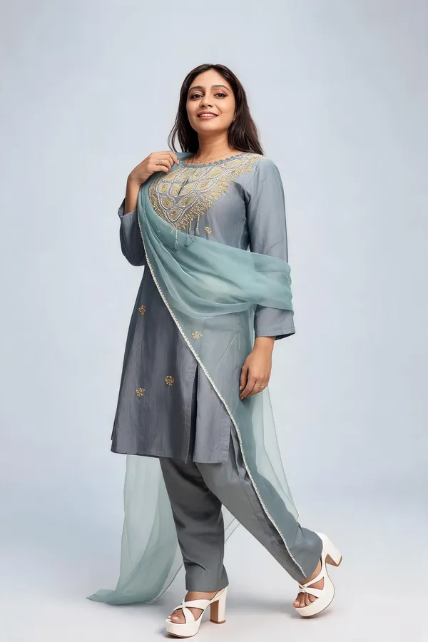 Grey_Blue_Cotton_Embroidered_Suit_Set_With_Dupatta_For_Women
