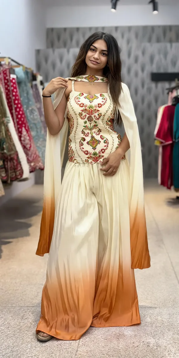 Ivory_Embroidered_Floral_Indo_Western_Set_With_Dupatta_For_Women
