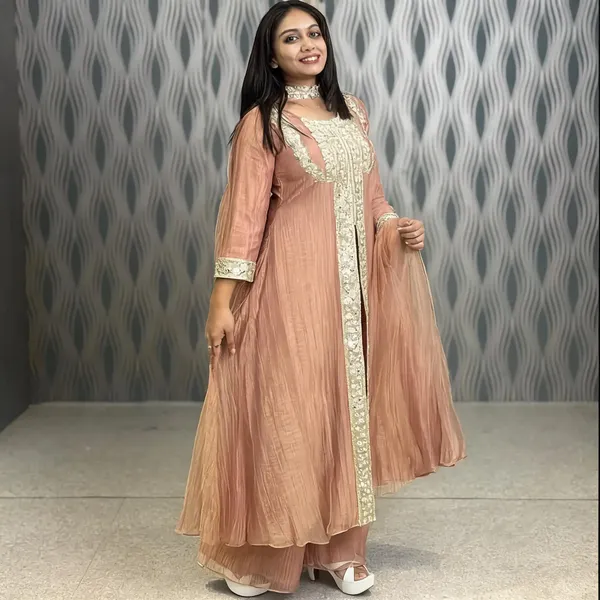 Peach_Pink_Salsa_Embroidered_Anarkali_Suit_Set_For_Women