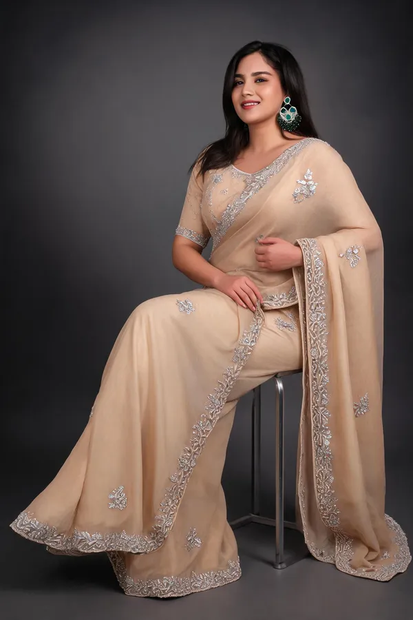 Beige_Mosk_Silk_Beads_Embellished_Saree_For_Women