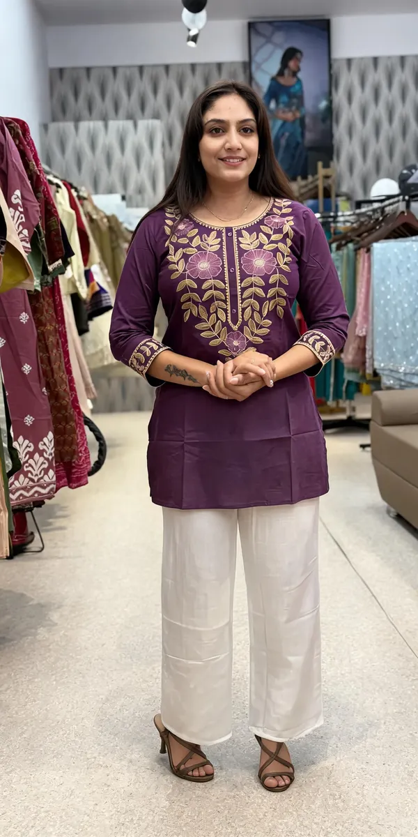 Wine_Purple_Cotton_Floral_Embroidered_Tunic_For_Women