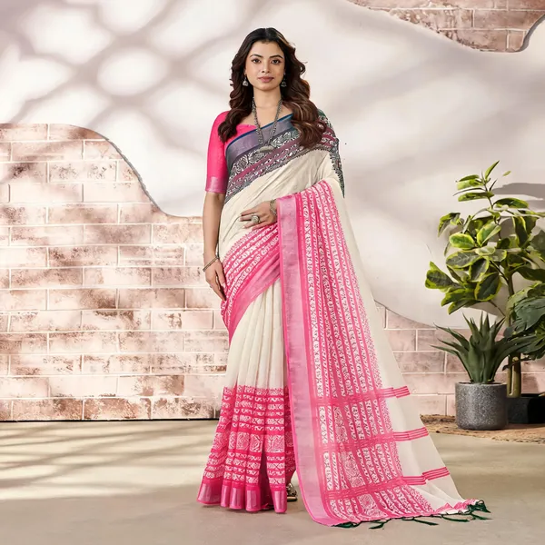 Off_White_Cotton_Digital_Print_Saree_For_Women