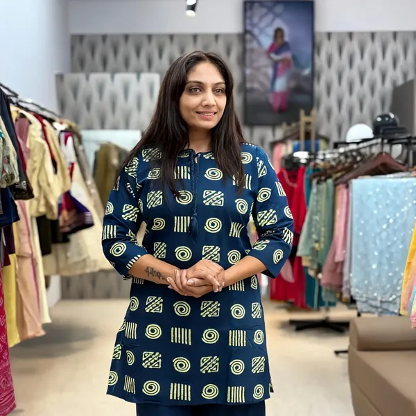 Navy_Blue_Cotton_Geometric_Printed_Kurta_With_Pants_For_Women