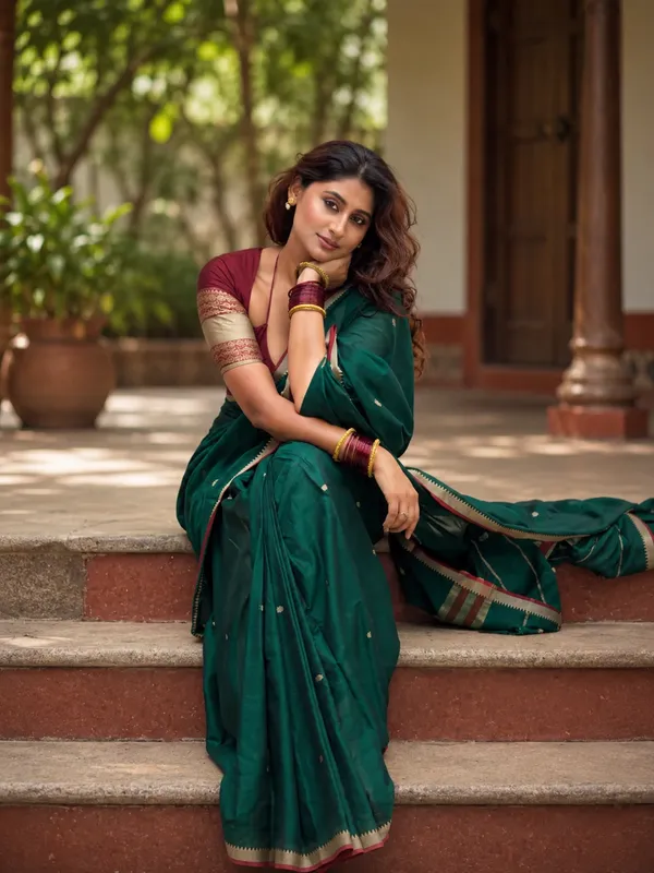 Botel_Green_Pranitha_Butta_Pattern_(Authentic_Pure_Narayanpet_Cotton_Saree_With_Running_Blouse