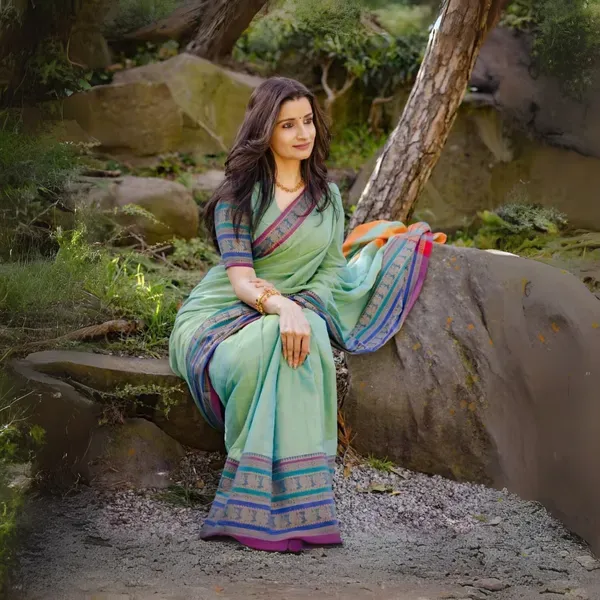 Shravvya_Narayanpeth_Pure_Mercerised_Cotton_Saree_With_Running_Blouse_PIece_Same_As_Saree