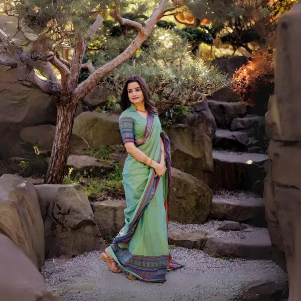 Shravvya_Narayanpeth_Pure_Mercerised_Cotton_Saree_With_Running_Blouse_PIece_Same_As_Saree